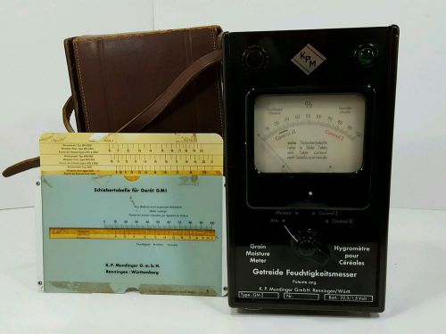 KPM wood timber moisture meter tester 22.5v leather case Made in Germany TESTED