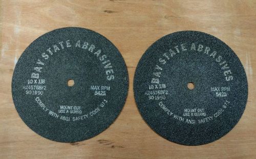 Lot of 2 10x1/8x5/8 Abrasive Cutting Wheel Disc Cut-Off 10&#034;x1/8&#034;x5/8&#034;
