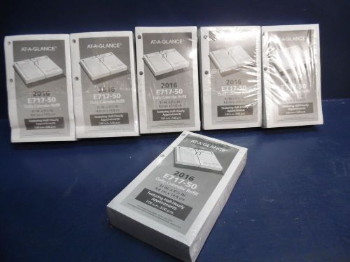 6 Pack Brand New At-A-Glance 2016 Daily Calendar Refill E717-50 3-1/2&#034;x5-27/32&#034;