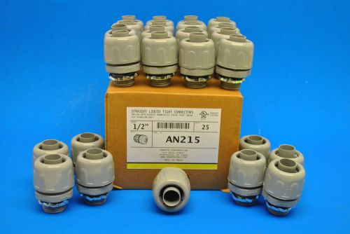 1/2&#034; non metallic straight seal-tite / liquid tight connectors (25pcs) for sale