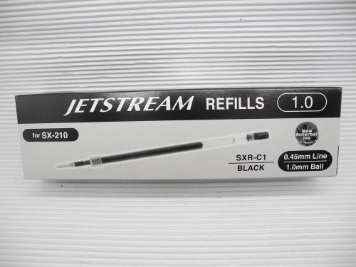 12 x UNI-BALL SXR-C1 1.0mm ballpoint pen only refills for Jetstream SX-210, BK