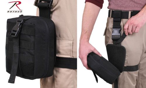 Drop leg detachable medical pouch - rothco black molle emt thigh pouches 20755 for sale