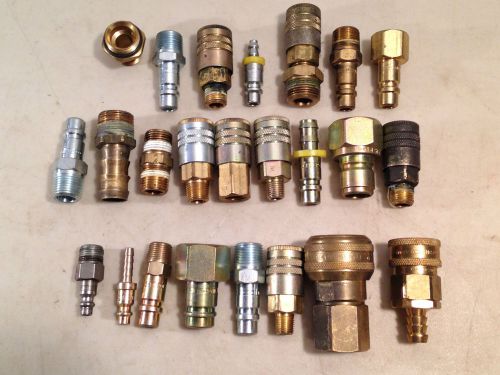 PARKER Mixed Hydraulic Fittings -Adapters Quick Connectors -Brass Lot of 24