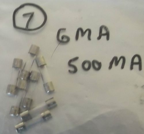 GMA-500MA - QTY 7 - BUSSMAN  NEW BUSS