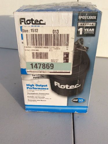 Hd476 used flotec fp0s1300x-03 tempest 1/6 hp 1,470 gph utility submersible pump for sale