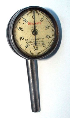 Vintage Starrett Universal Dial Test Indicator - No. 196 .001, w/Back Plunger