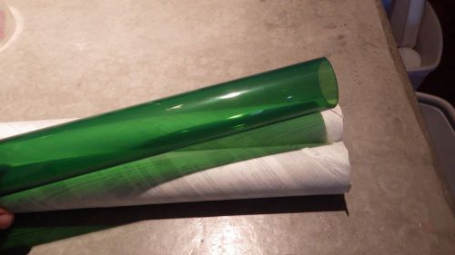 Clear Green extruded acrylic (Plexiglas) tube 1 1/2&#034; Diameter, (2) pieces 39.5&#034;