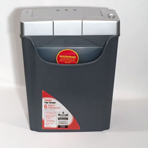 Executive Machines 6-Sheet Crosscut Paper &amp; Credit Card Shredder Auto/On Shred