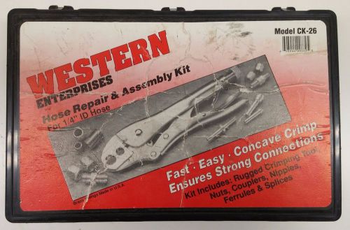 Western CK-26/24 Hose Repair and Assembly Kit 1/4 I.D. Mixed Lot W Crimping Tool