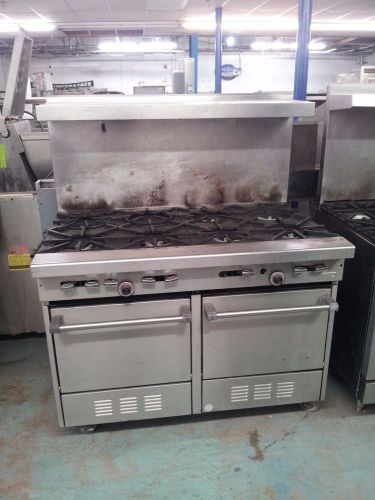 Garland starfire series h288 - 8 burner range w/ dbl oven for sale