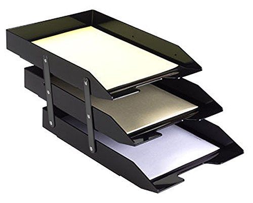 Acrimet Articulated Letter Tray Triple - Black Color