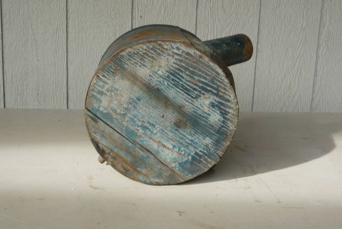 Hit and miss or throttle controlled vintage cooling tank galvanized and Wood