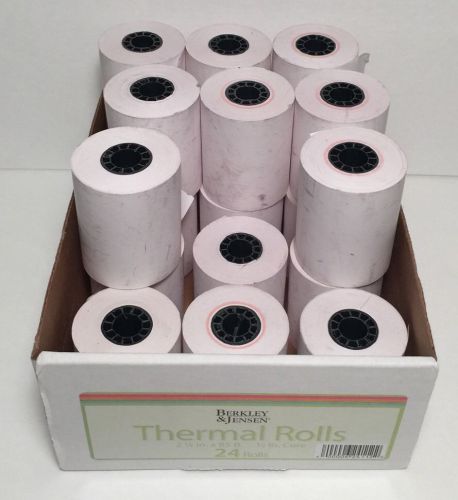 New 20 Thermal Paper Rolls 2 1/4&#034; x 85 FT White Berkley &amp; Jensen