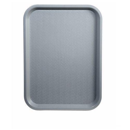 Winco FFT-1216E Premium Plastic Fast Food Tray 12 x 16 (Grey)