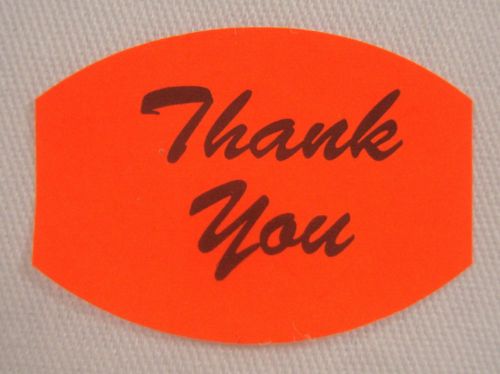1000 Self-Adhesive Thank You Labels Stickers Retail Store Supplies