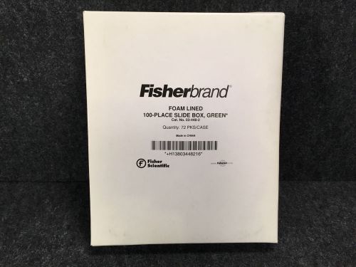 FISHERBRAND 03-448-2 FOAM LINED 100 PLACE SLIDE BOX GREEN