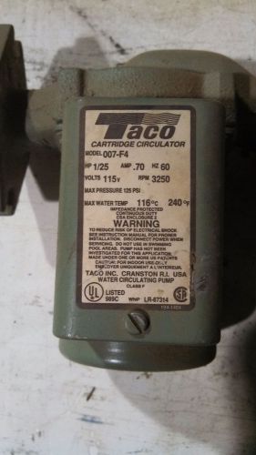 Used Taco 007-F4 Cast Iron Circulator Pump