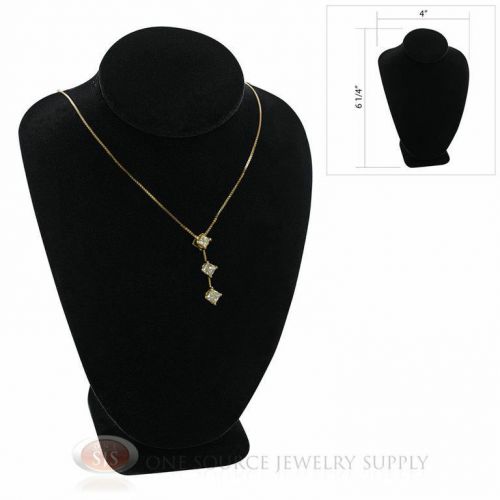 6 1/4&#034; Pendant Necklace Black Velvet Neck Form Jewelry Presentation Display