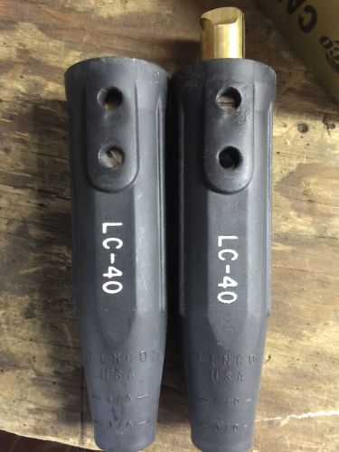 Lenco lc40 welding lead connectors lot of 8 pairs (8 males/8females) for sale