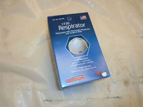 GERSON 081730 N95 CUP STYLE DISPOSABLE PARTICULATE RESPIRATOR NEW 20 COUNT