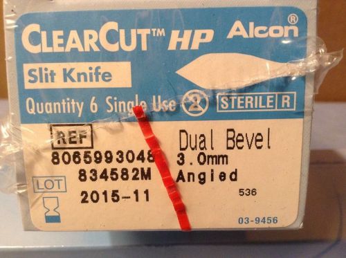 ALCON CLEARCUT HP SLIT KNIFE DUAL BEVEL REF 8065993048 3.0MM ANGLED SEALED BOX