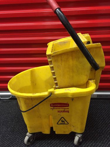 Rubbermaid Wave Brake Bucket/Wringer System Commercial 90-7281-A1 And 90-7680-A1