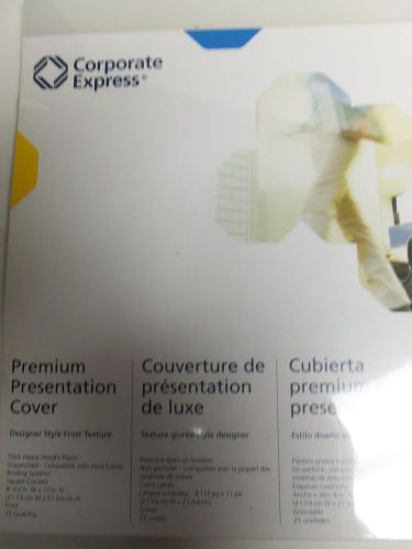 Premium Plastic Presentation Covers Pkg/25 NEW! Free Shipping! (Corp. Express)