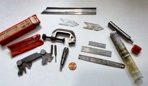 SMALL GROUP OF MACHINIST TOOLS - EARLIER STARRETT RULE +++