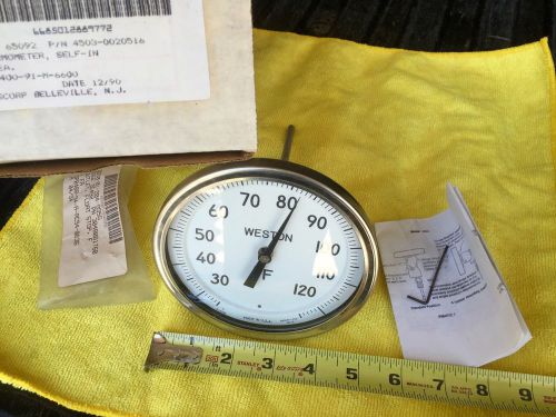 Weston bimetal 5&#034; dial thermometer 25° - 125° f steampunk for sale