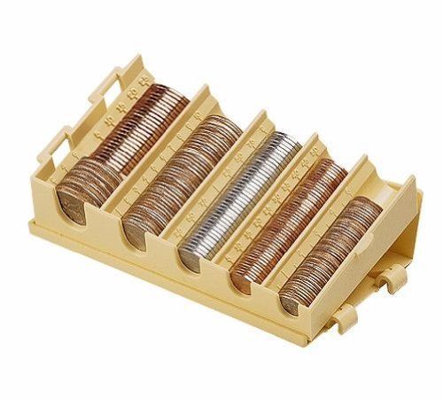 MMF Industries Compact Coin Organizer, 5 Compartments, Sand (221477703)