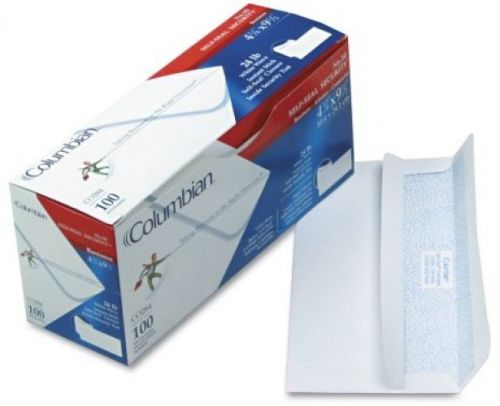 Columbian #10 Self-Seal Security Tinted Envelopes, 4-1/8 X 9-1/2 Inch, White,