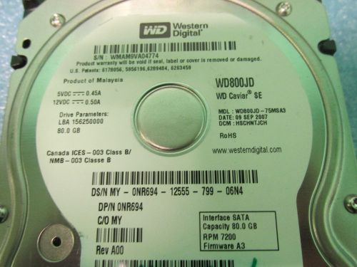 Western Digital 80GB WD800JS-75MSA3, 2061-701335-E00 AM (PCB BOARD ONLY)