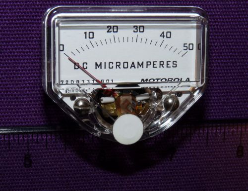 Motorola DC Microamperes  0-50 Analog Panel Meter
