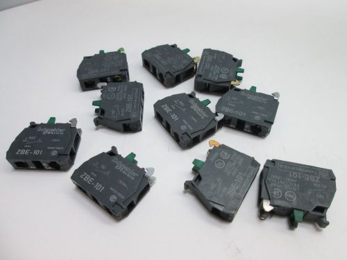 Lot of 10 Schneider Electric/Telemecanique ZBE-101 Push-Button Contact Blocks