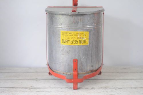 Vintage Justrite Oily Rag Waste Can Garage Waste Receptacle 10 Gallon