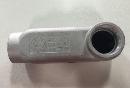 Appleton 2&#034; lb aluminum form 85 unilet conduit outlet body with cover for sale