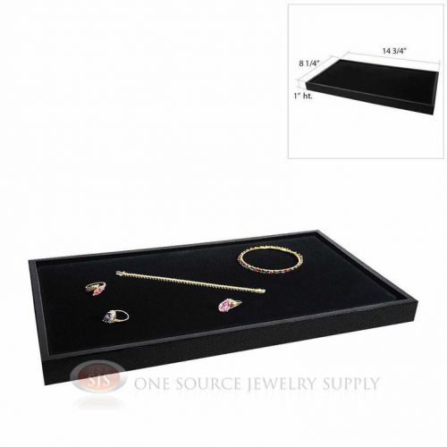 Jewelry Sample Wood Display Tray With Black Padded Velvet Pad Insert