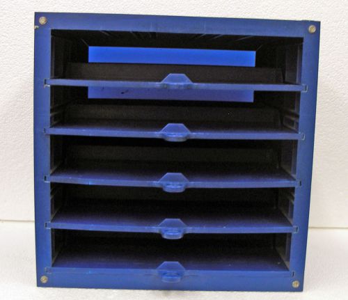 Used midwest fastener small storage  bin with sliding trays for sale