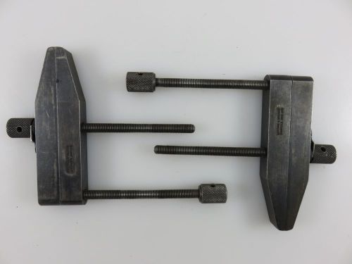 Moore &amp; Wright 5&#034; Toolmakers Parallel Clamps Set Of 2 Vintage Sheffield England