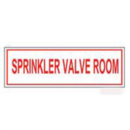 Sprinkler Valve Room Sign 6 x 2 TFI (50-10-340)