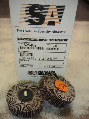 (10) 3&#034; Standard Abrasives Flap wheel 36 Grit  $90 625402