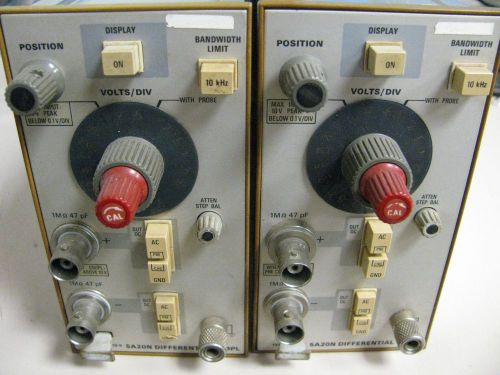 Tektronix 5A20N Differential Ampl. 2 pcs. Not Tested