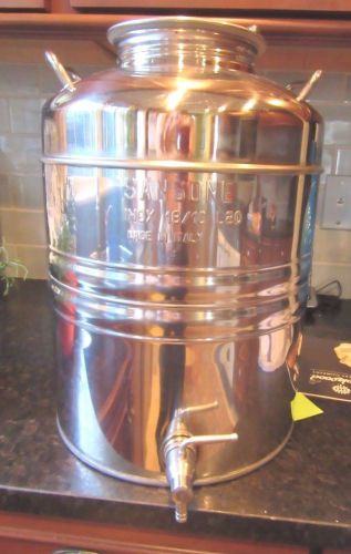 Sansone 20 Liter 5.3 Gallon Made Italy Stainless Steel 18/10 NEW Oil Dairy
