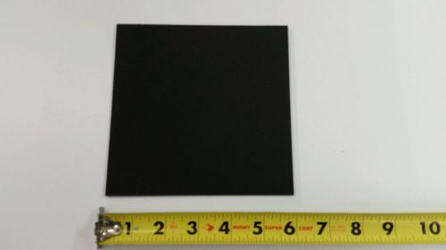 BLACK ABS MACHINABLE PLASTIC SHEET .090&#034; X 6&#034; X 6&#034; HAIRCELL FINISH