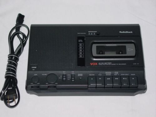 RadioShack CTR-117 Voice Activated Cassette Recorder AC/DC/Battery 14-1123