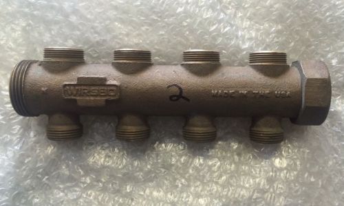 1-1/4&#034; Wirsbo (brass) Manifold, 4-loop SKU: A2553220 WITH OUT VALVES. Pex #2