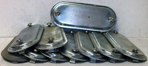 Crouse-Hinds 1-1/4&#034; Steel Stamped Conduit Clip-On Covers  470 Lot of 10
