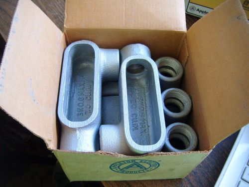 New appleton electric lot of 5 3/4&#034; conduit body grayloy ll27 for sale
