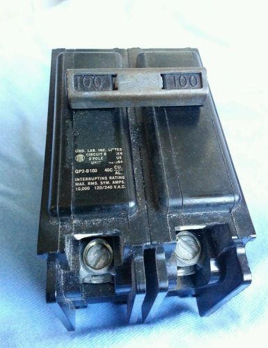 ITE , Westinghouse , Bryant  , 2 pole 100 A  Circuit  Breaker , 208V/240V