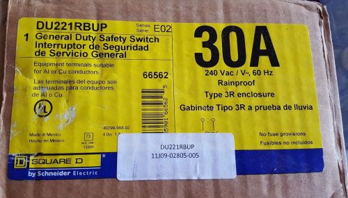 NewnSquare D DU221RBUP Safety Switch Interrupter 30A 240V